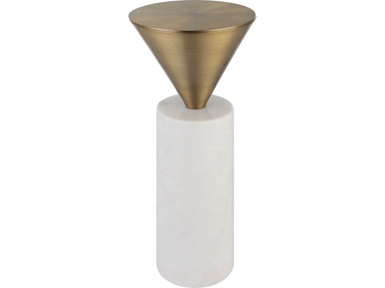 Uttermost Living Room Top Hat Brass Drink Table 25250 at Norwood Furniture