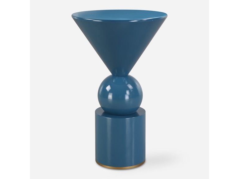 Uttermost Living Room Trig Blue Accent Table 22944 at Norwood Furniture