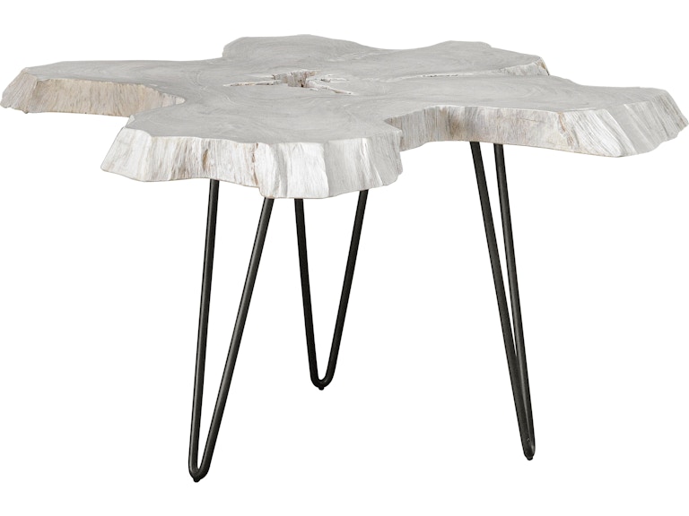 Uttermost Living Room Trillium Bleached Teak Coffee Table 25478 at Norwood Furniture