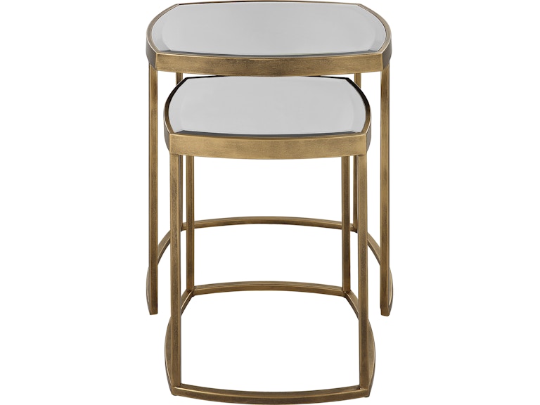 Uttermost Living Room Vista Gold Nesting Tables Set Of 2 22957 at Norwood Furniture