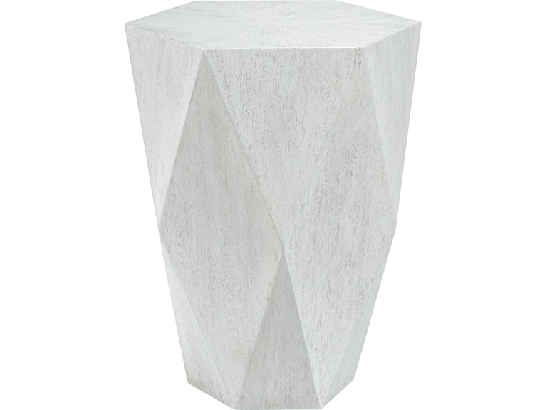 Uttermost Living Room Volker White Side Table 25164 at Norwood Furniture