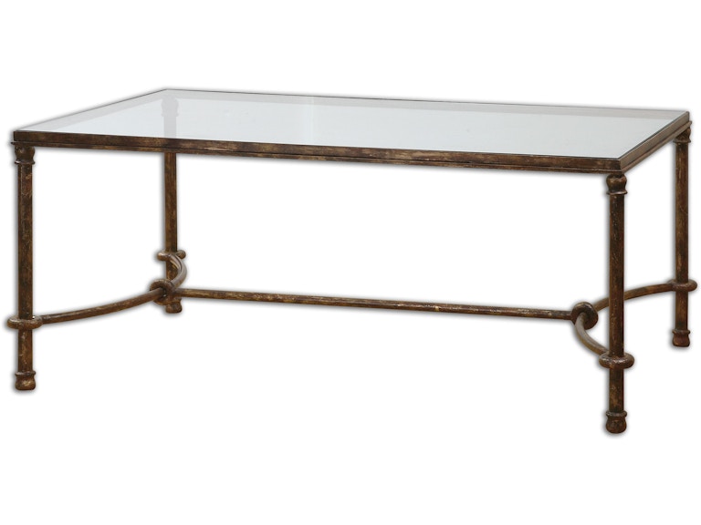 Uttermost Living Room Warring Iron Coffee Table 24333 at Norwood Furniture