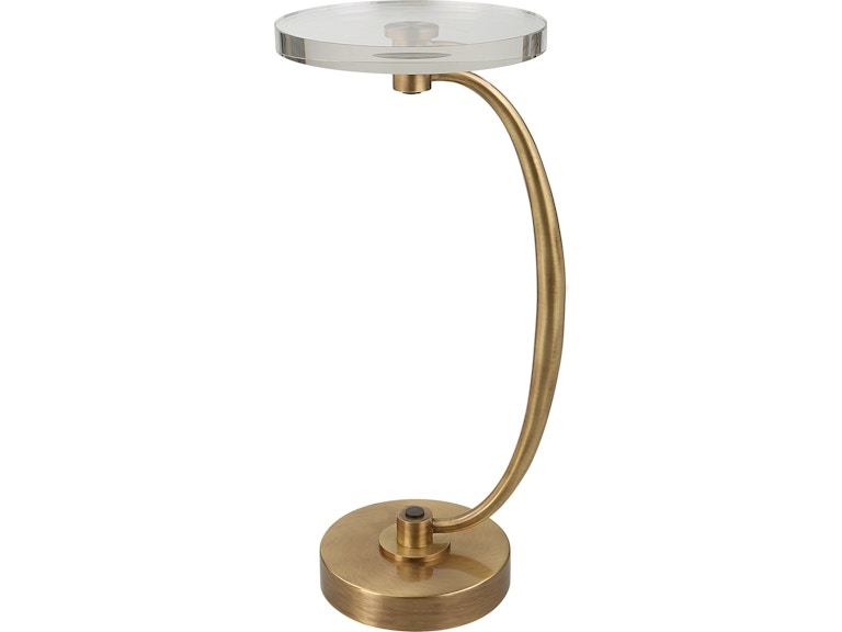 Uttermost Living Room Waveney Brass Drink Table 25227 at Norwood Furniture
