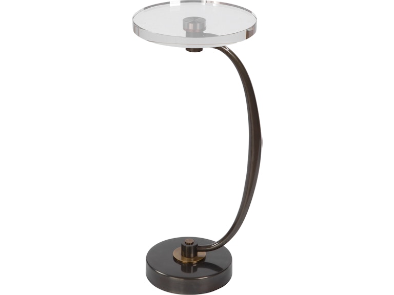 Uttermost Living Room Waveney Bronze Drink Table 25145 at Norwood Furniture
