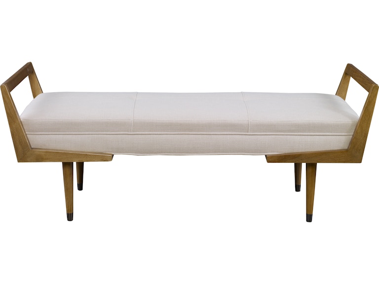Uttermost Living Room Waylon Modern Ivory Bench 23592 at Norwood Furniture