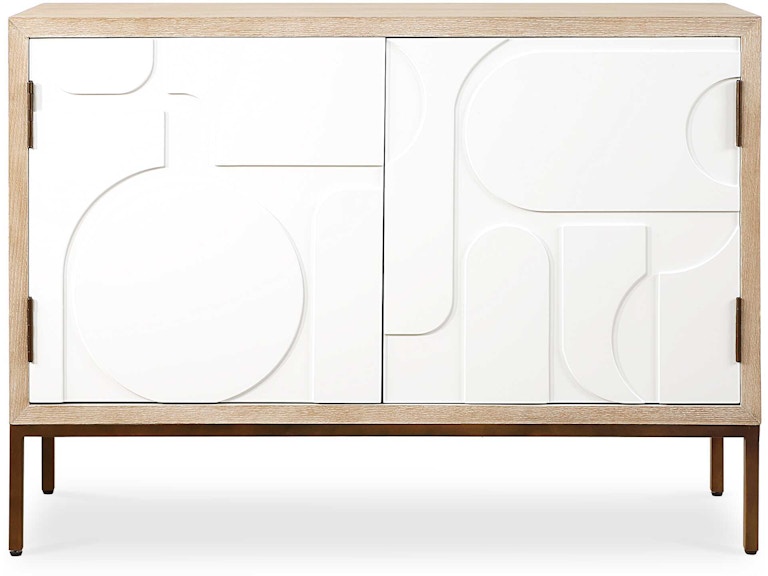 Uttermost Living Room Weimar 2 Door White Cabinet 50129 at Norwood Furniture