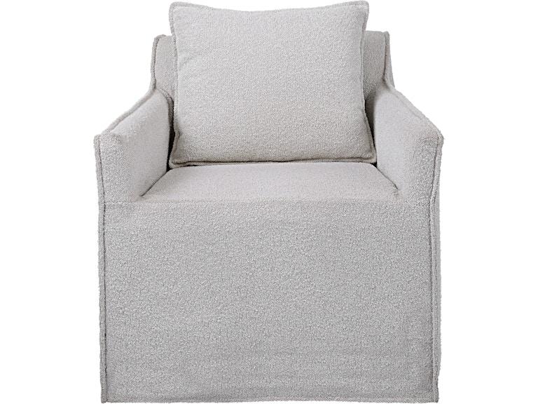 Uttermost Living Room Welland Gray Swivel Chair 23658 at Norwood Furniture