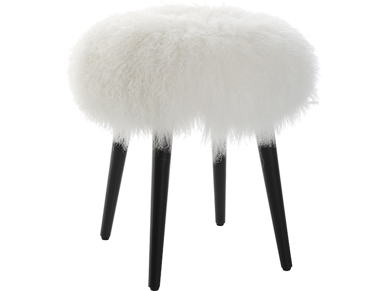 Uttermost Living Room Wooly Sheepskin Accent Stool 23830 at Norwood Furniture