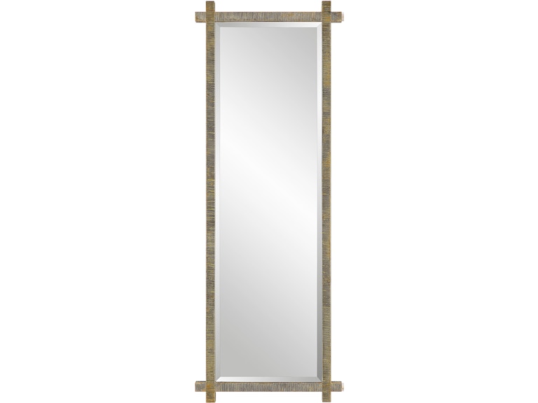 Uttermost Mirrors Abanu Ribbed Gold Dressing Mirror 09917 at Norwood Furniture