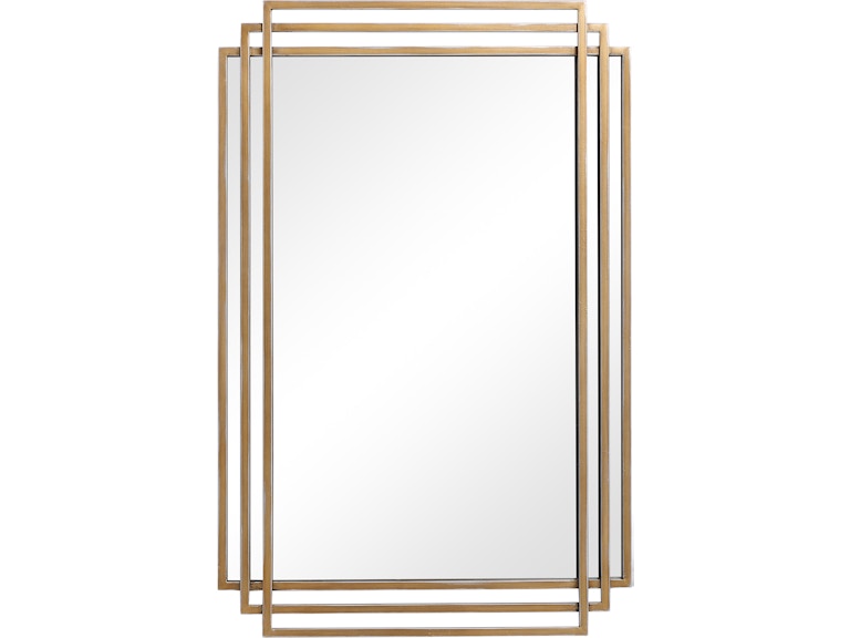 Uttermost Mirrors Amherst Brushed Gold Mirror 09688 at Norwood Furniture