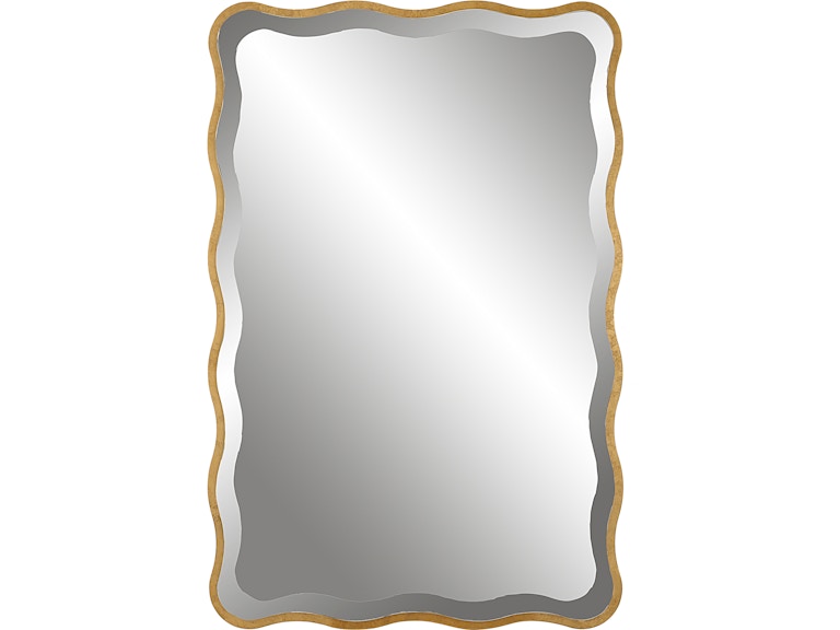 Uttermost Mirrors Aneta Gold Scalloped Mirror 09827 at Norwood Furniture