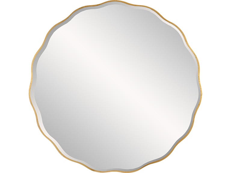 Uttermost Mirrors Aneta Large Gold Round Mirror 09943 at Norwood Furniture