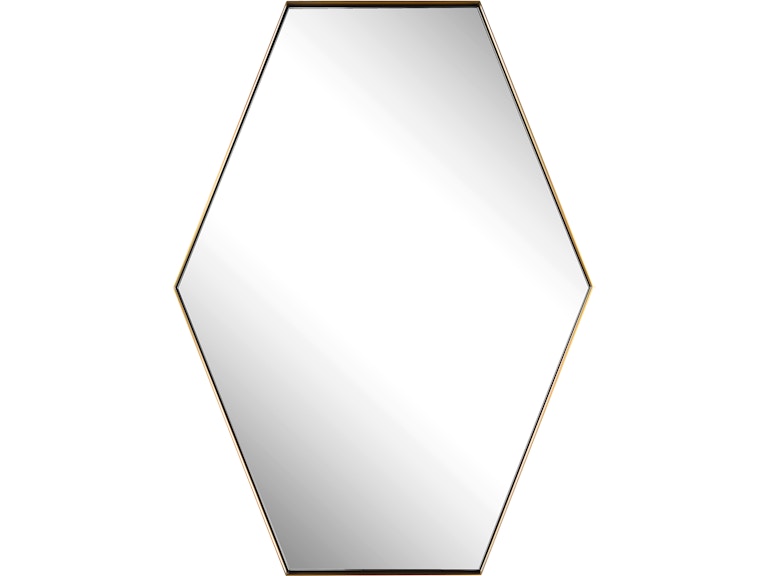 Uttermost Mirrors Ankara Brass Hexagon Mirror 09894 at Norwood Furniture