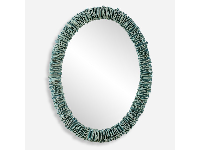 Uttermost Mirrors Bonaire Teal Blue Oval Mirror 08183 at Norwood Furniture Uttermost Mirrors Bonaire Teal Blue Oval Mirror 08183 at Norwood Furniture