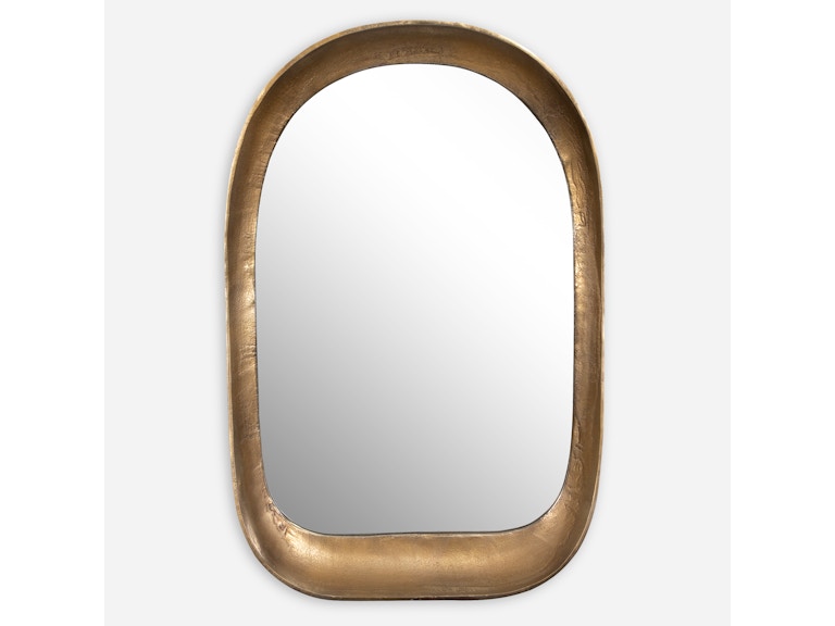 Uttermost Mirrors Bradano Brass Arch Mirror 07086 at Norwood Furniture