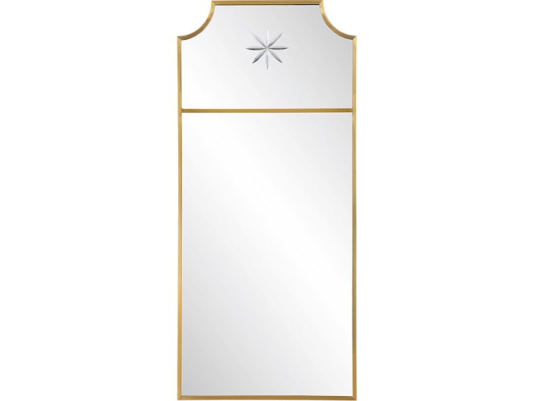 Uttermost Mirrors Caddington Tall Brass Mirror 09748 at Norwood Furniture