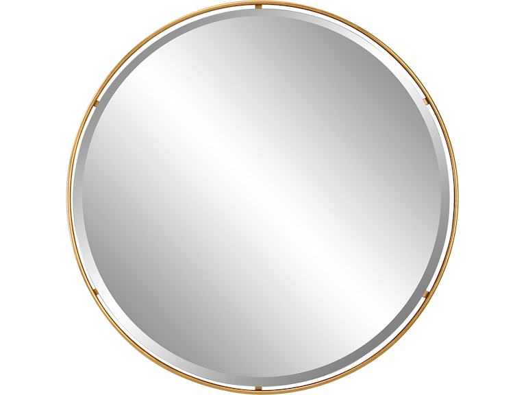 Uttermost Mirrors Canillo Gold Round Mirror 09832 at Norwood Furniture