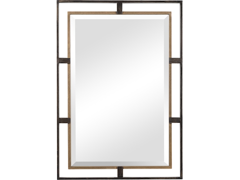 Uttermost Mirrors Carrizo Gold and Bronze Rectangle Mirror 09711 at Norwood Furniture