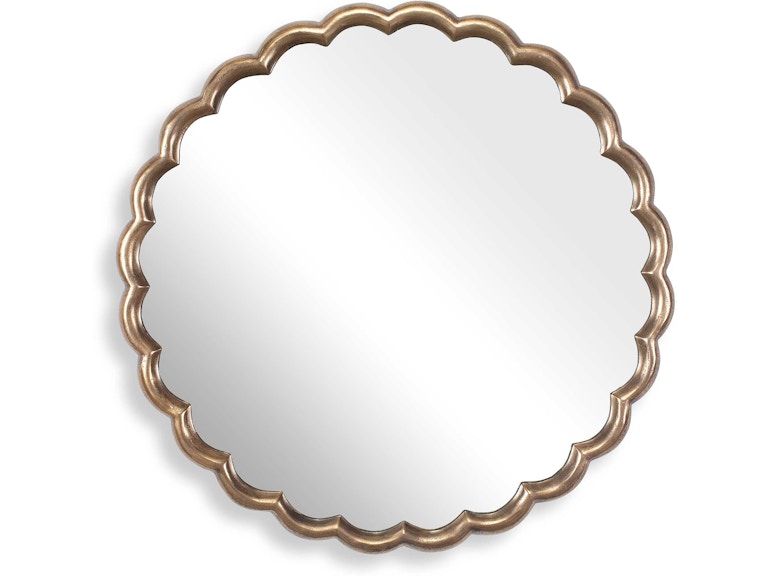 Uttermost Mirrors Cerrito Antique Brass Round Mirror 08277 at Norwood Furniture