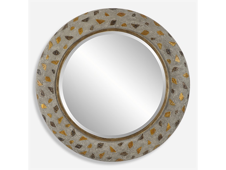 Uttermost Mirrors Copper Terrazzo Round Mirror 09921 at Norwood Furniture