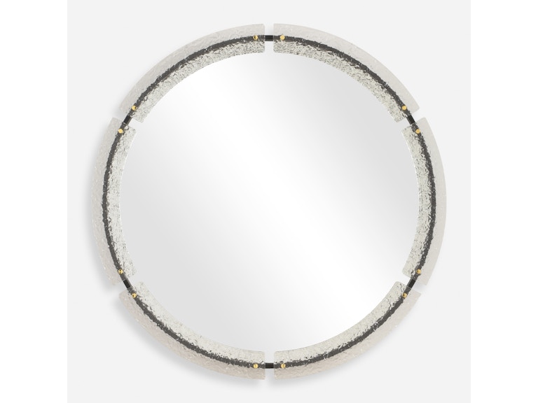Uttermost Mirrors Crystalline Round Mirror 08228 at Norwood Furniture