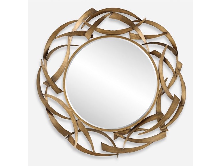 Uttermost Mirrors Cutting Edge Bronze Round Mirror 08181 at Norwood Furniture