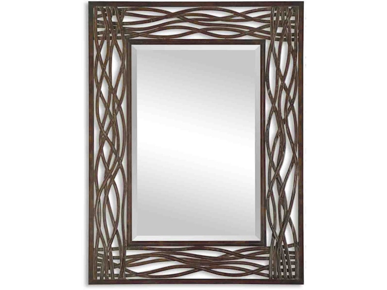 Uttermost Mirrors Dorigrass Brown Metal Mirror 13707 at Norwood Furniture