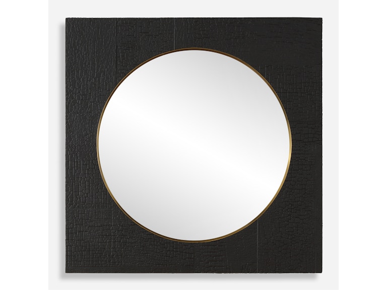 Uttermost Mirrors Ember Black Square Mirror 09984 at Norwood Furniture Uttermost Mirrors Ember Black Square Mirror 09984 at Norwood Furniture