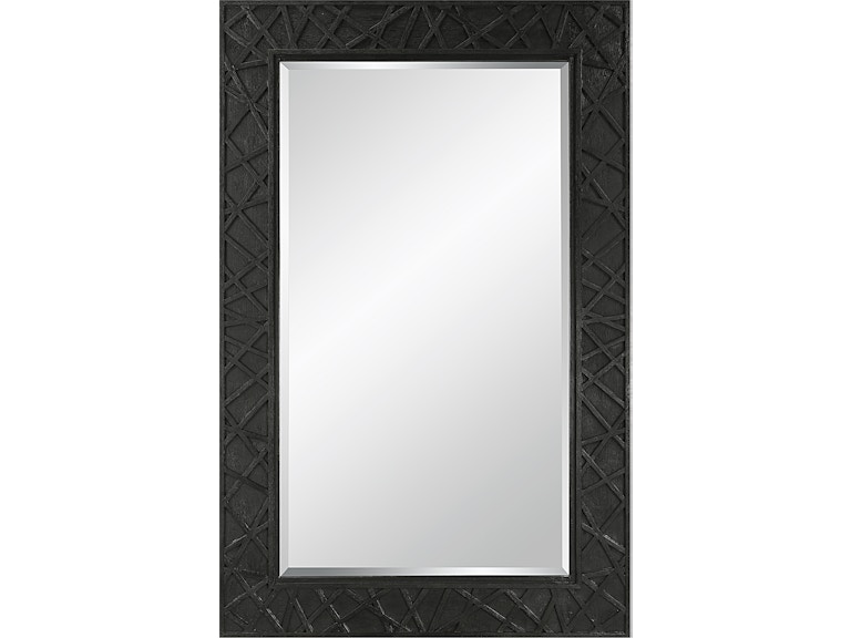 Uttermost Mirrors Everest Satin Black Mirror 09803 at Norwood Furniture