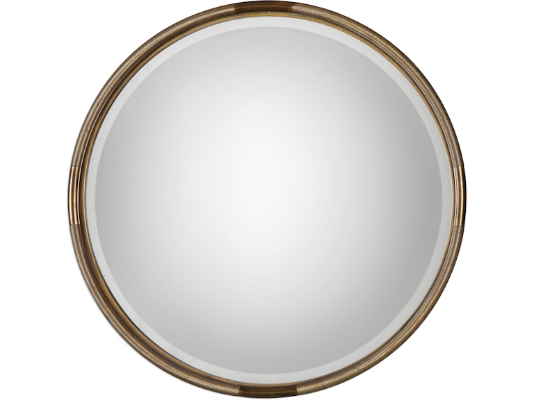 Uttermost Mirrors Finnick Iron Coil Round Mirror 09244 at Norwood Furniture