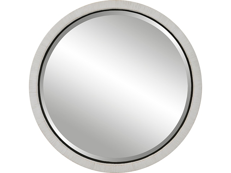 Uttermost Mirrors Granada Whitewash Round Mirror 09860 at Norwood Furniture