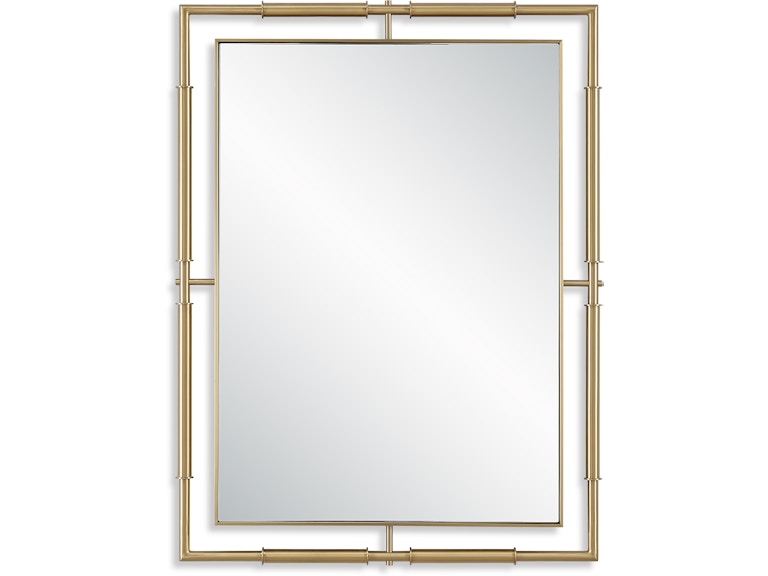 Uttermost Mirrors It's All Connected Rectangle Brass Mirror 08188 at Norwood Furniture