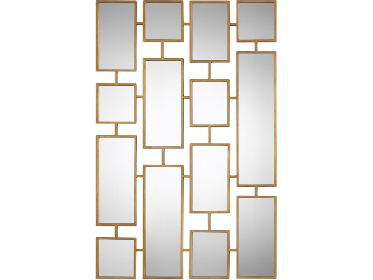 Uttermost Mirrors Kennon Forged Gold Rectangles Mirror 09271 At Norwood Furniture