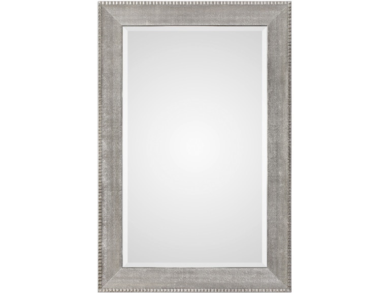 Uttermost Mirrors Leiston Metallic Silver Mirror 09370 at Norwood Furniture