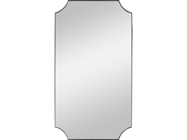 Uttermost Mirrors Lennox Black Scalloped Corner Mirror 09709 at Norwood Furniture