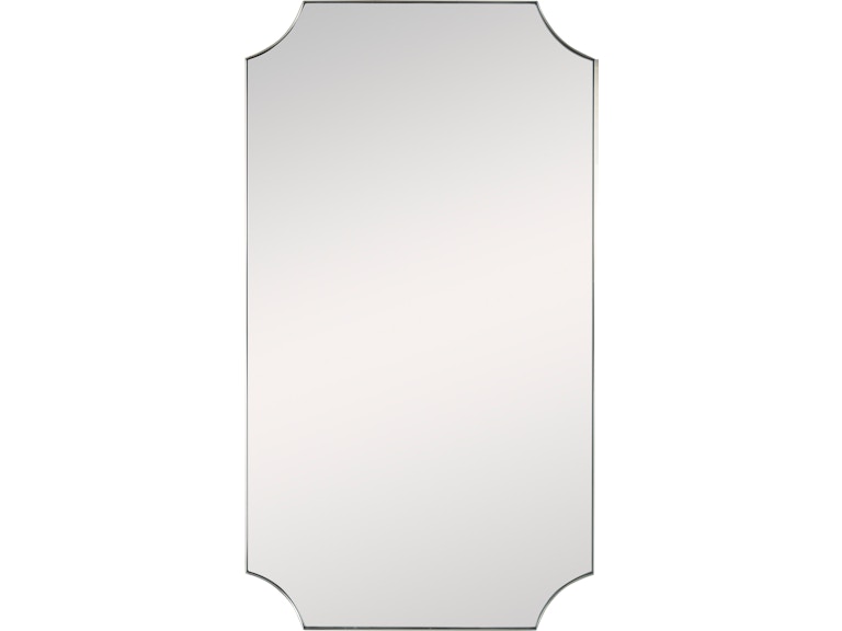 Uttermost Mirrors Lennox Brass Scalloped Corner Mirror 09727 at Norwood Furniture
