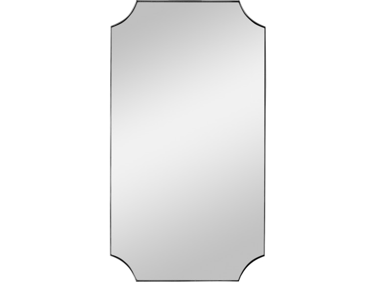 Uttermost Mirrors Lennox Nickel Scalloped Corner Mirror 09710 at Norwood Furniture