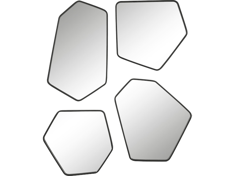 Uttermost Mirrors Linneah Black Mirrors Set/4 09813 at Norwood Furniture