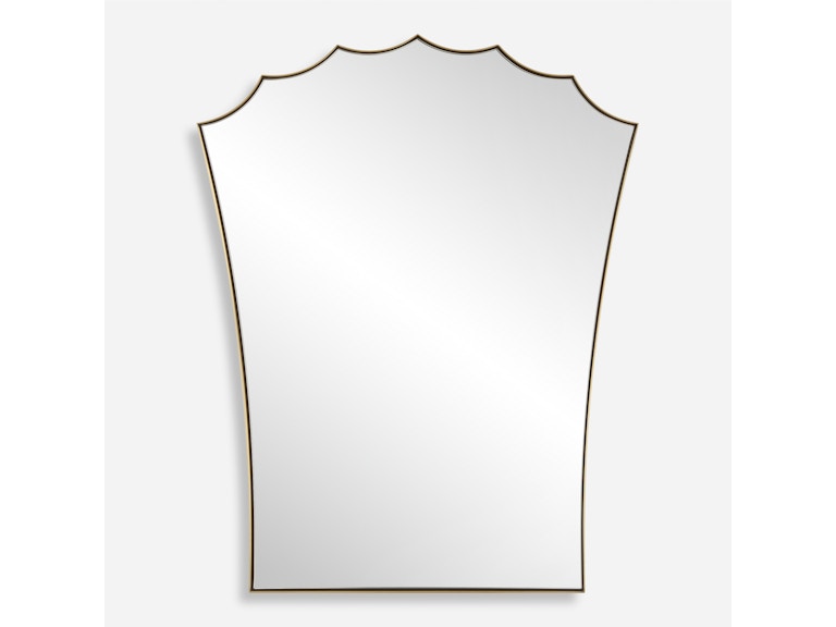 Uttermost Mirrors Monarch Scalloped Arched Vanity Mirror 09972 at Norwood Furniture