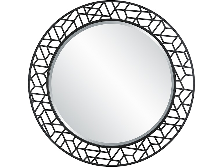 Uttermost Mirrors Mosaic Metal Round Mirror 09907 at Norwood Furniture