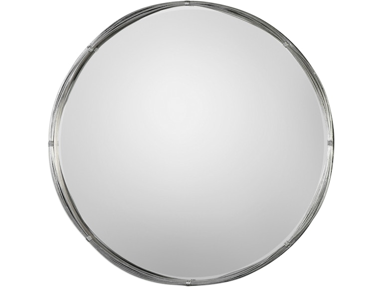 Uttermost Mirrors Ohmer Round Metal Coils Mirror 09225 at Norwood Furniture
