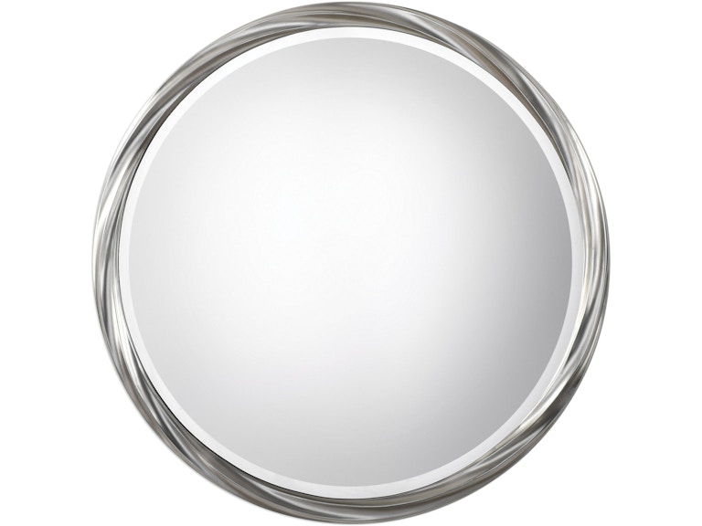 Uttermost Mirrors Orion Silver Round Mirror 09278 at Norwood Furniture