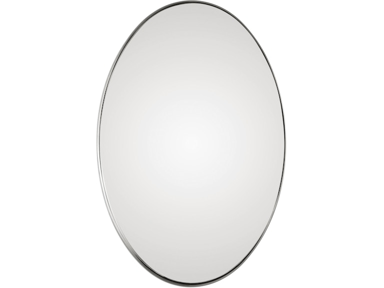 Uttermost Mirrors Pursley Brushed Nickel Oval Mirror 09354 At Norwood Furniture