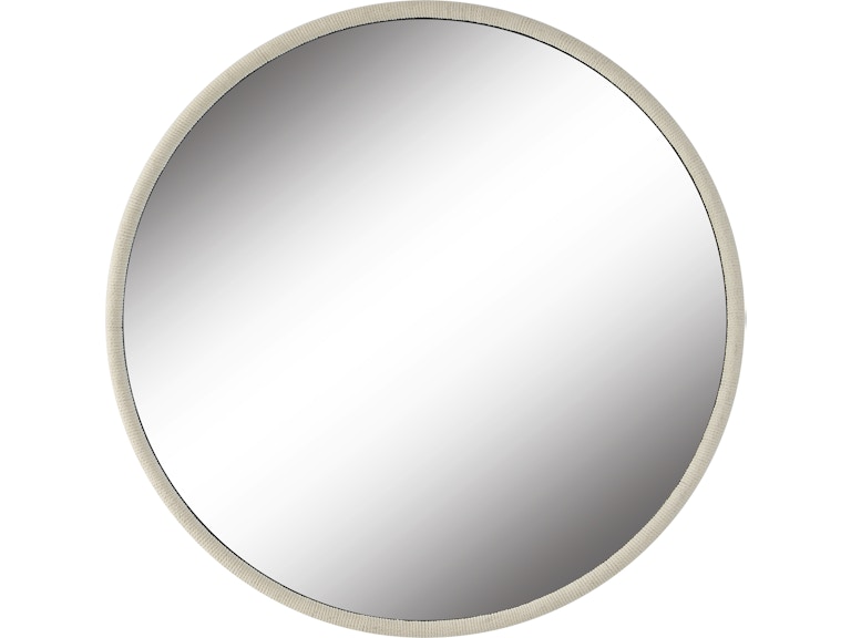 Uttermost Mirrors Ranchero White Round Mirror 09908 at Norwood Furniture