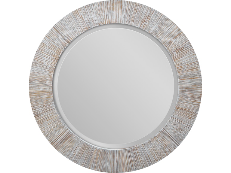 Uttermost Mirrors Repose Whitewash Round Mirror 09785 at Norwood Furniture