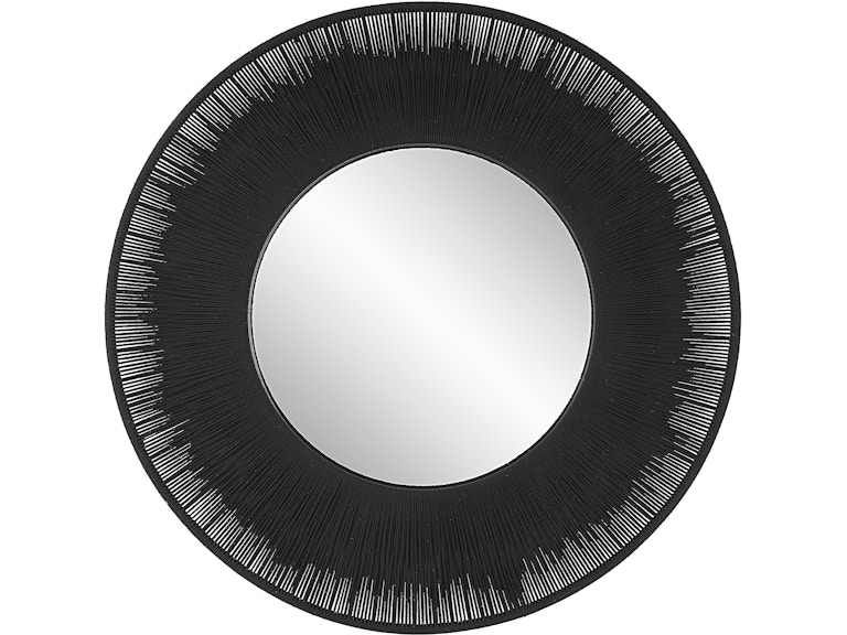 Uttermost Mirrors Sailor's Knot Black Round Mirror 09823 at Norwood Furniture