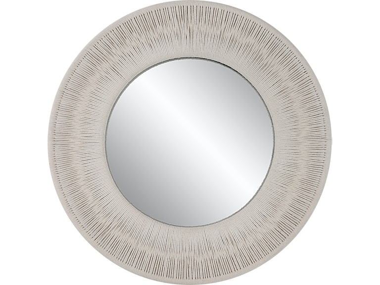 Uttermost Mirrors Sailor's Knot White Small Round Mirror 09824 at Norwood Furniture