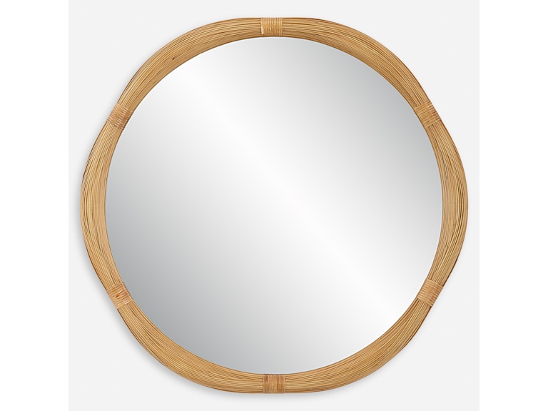 Uttermost Mirrors Salina Round Bamboo Mirror 09960 at Norwood Furniture