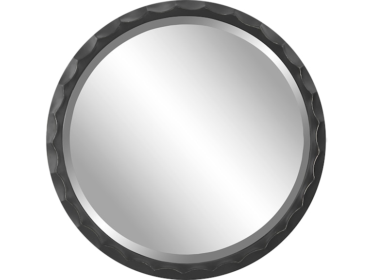 Uttermost Mirrors Scalloped Edge Round Mirror 09818 at Norwood Furniture