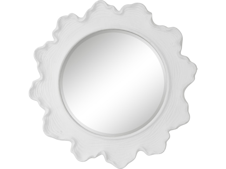 Uttermost Mirrors Sea Coral White Round Mirror 09797 at Norwood Furniture